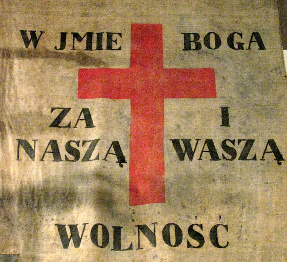 The flag of the “November Uprising“ (Public domain).