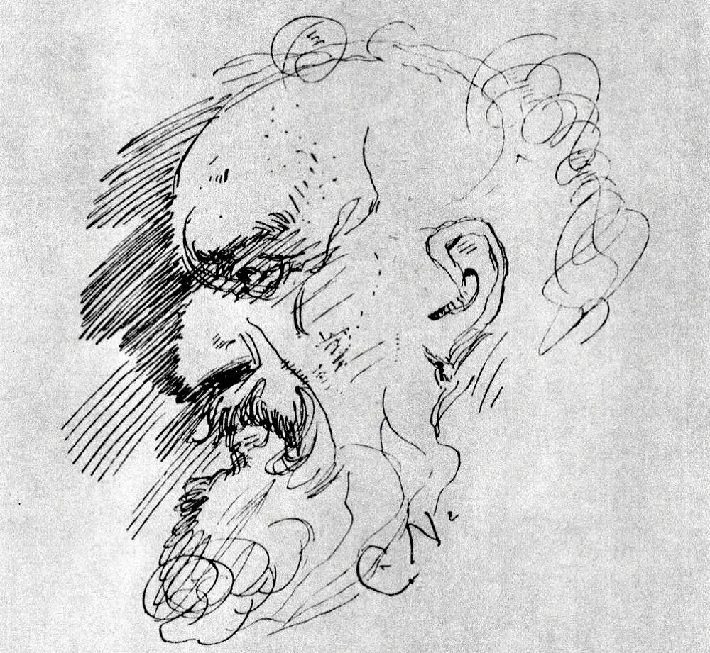 Self-portrait by Cyprian Norwid. Engraving, 1880 (Public domain).