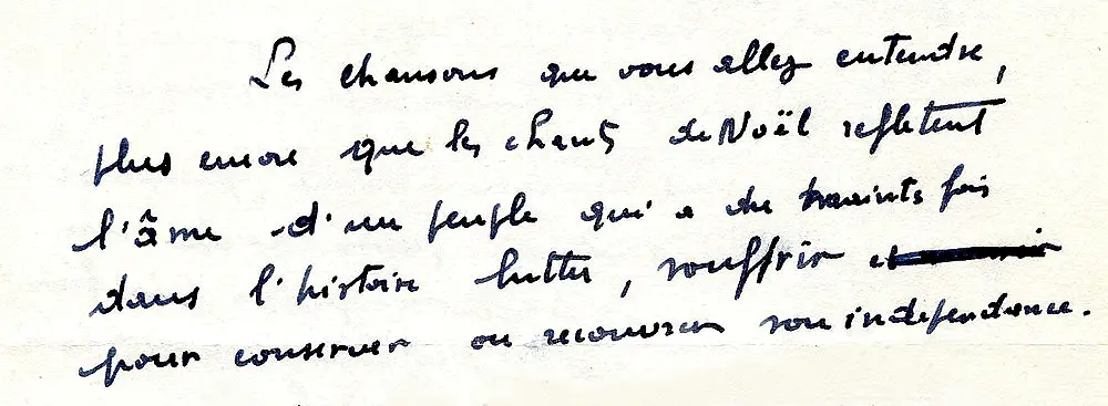 Marcel Malbos’s notes (Association Mémoire du lycée polonais - Polish High School Memorial Association).