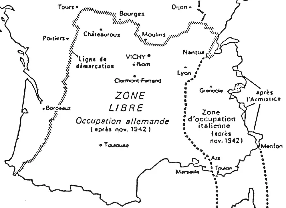 The unoccupied zone before the German invasion (Grenoble 40-44, Pierre Giolitto, published by Perrin).